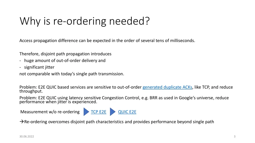 why is re ordering needed