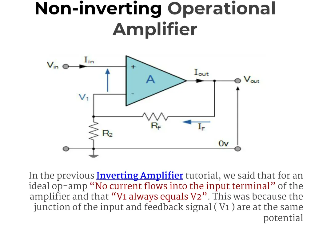 non inverting operational amplifier 1