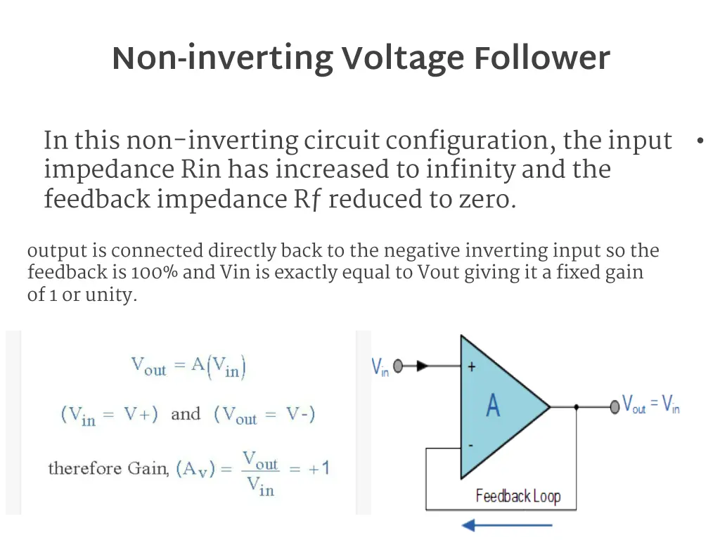 non inverting voltage follower