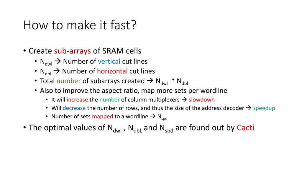 how to make it fast