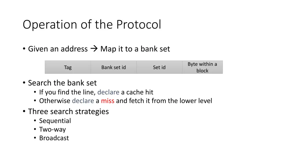 operation of the protocol