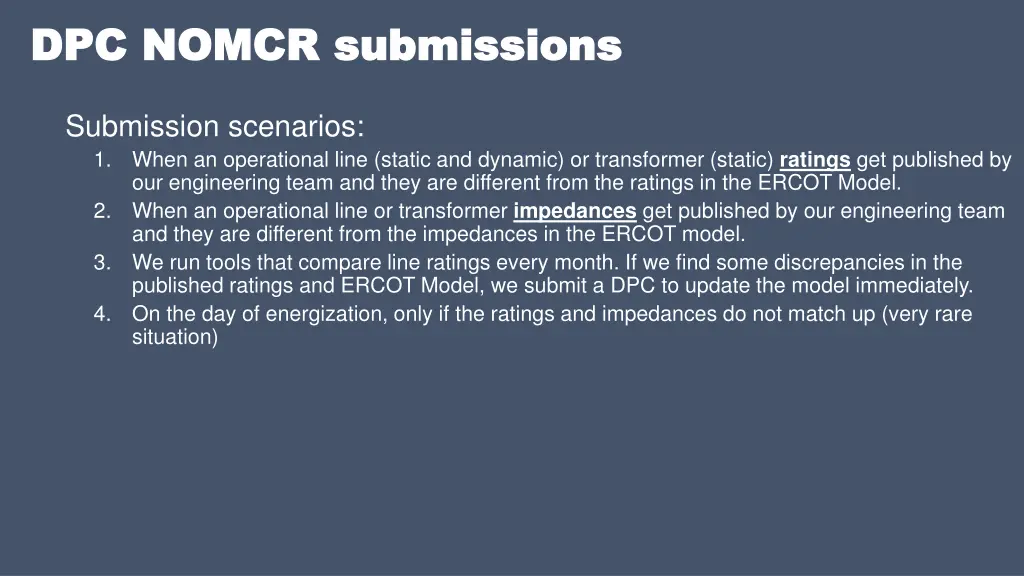 dpc nomcr submissions dpc nomcr submissions