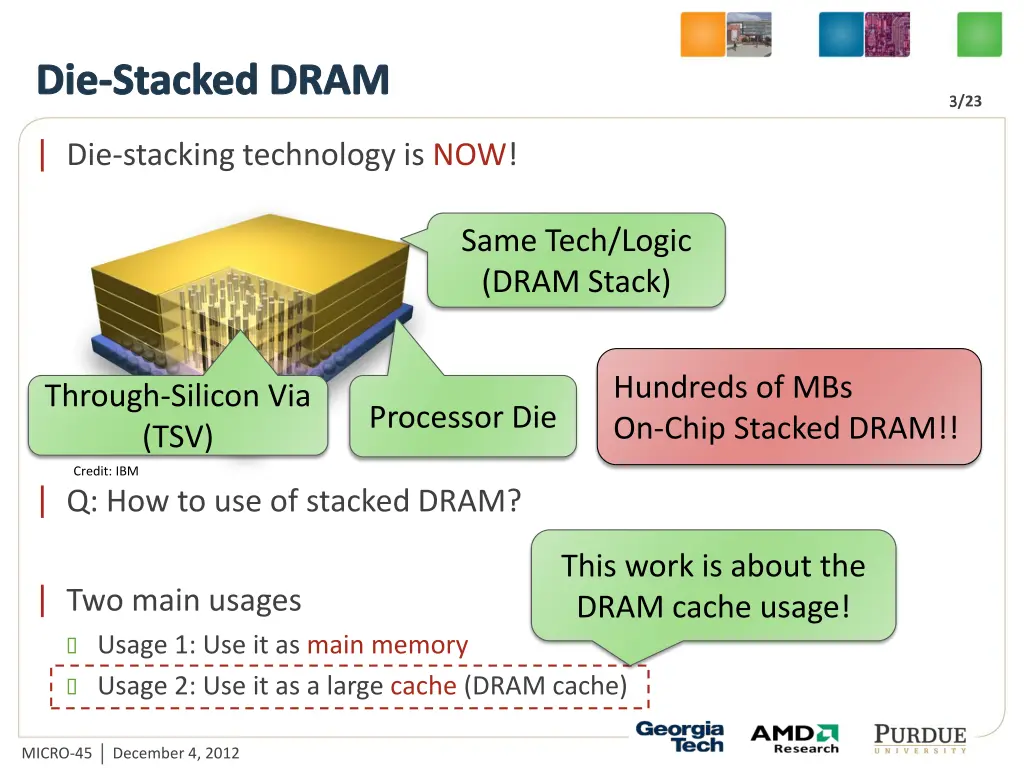 die stacked dram