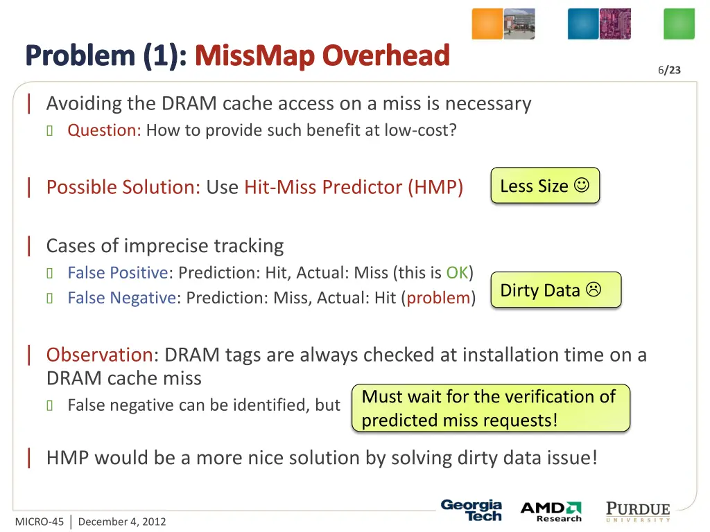 problem 1 missmap overhead 1
