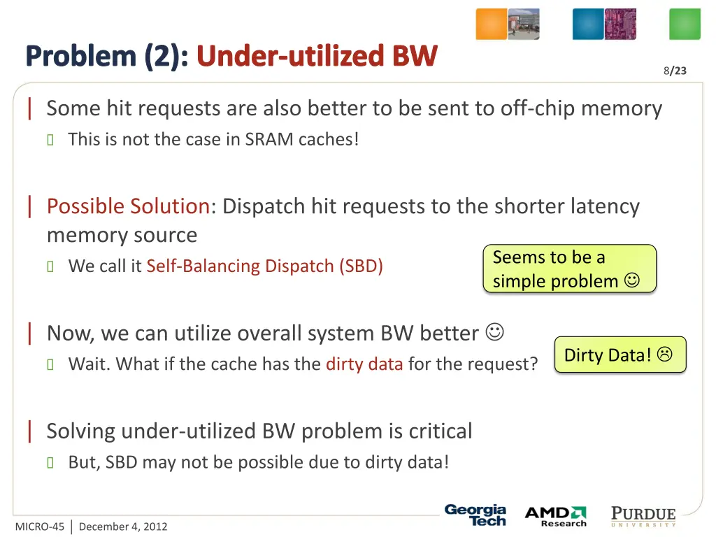 problem 2 under utilized bw 1