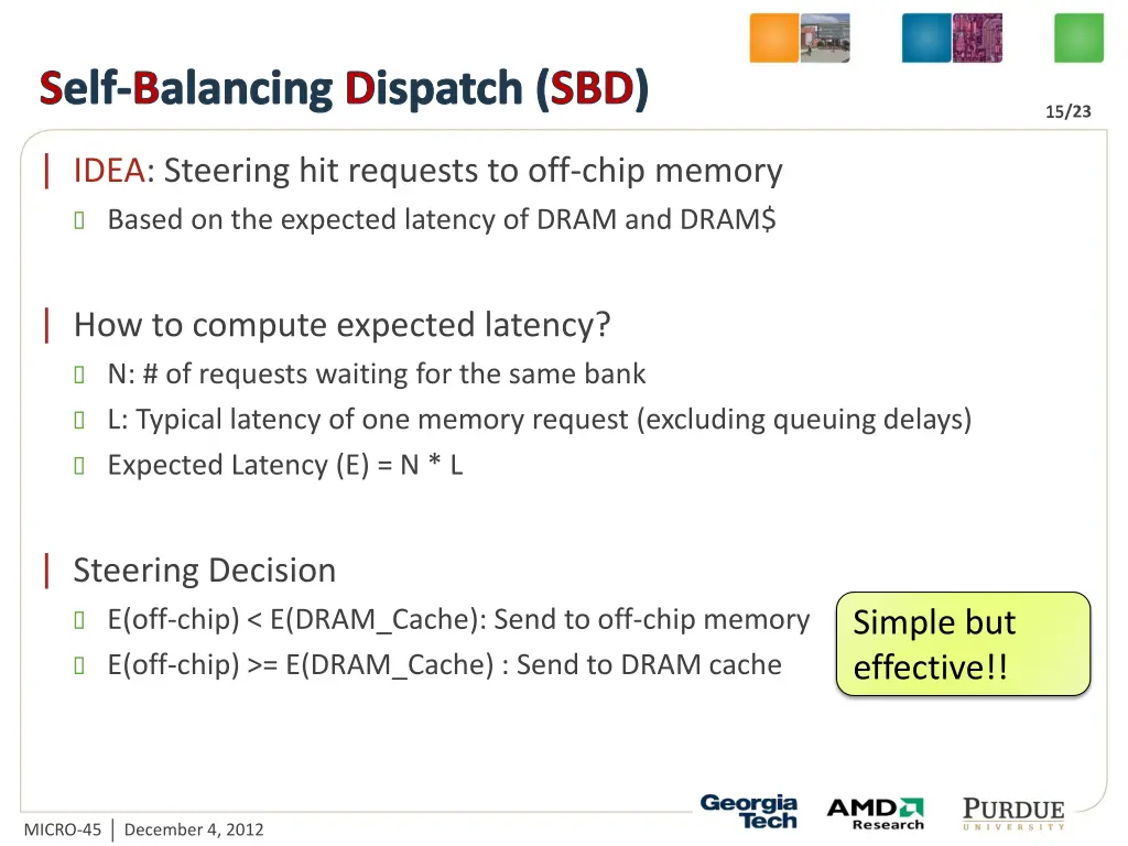 self balancing dispatch sbd