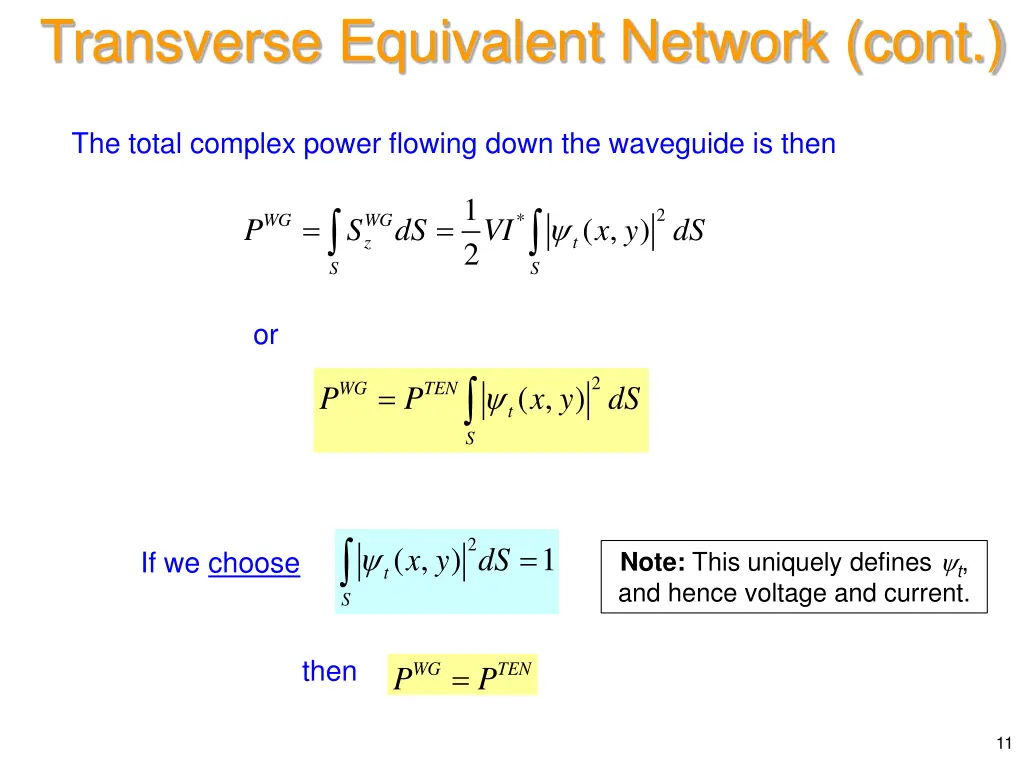 transverse equivalent network cont 5