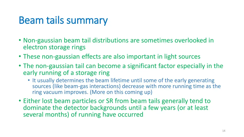 beam tails summary beam tails summary