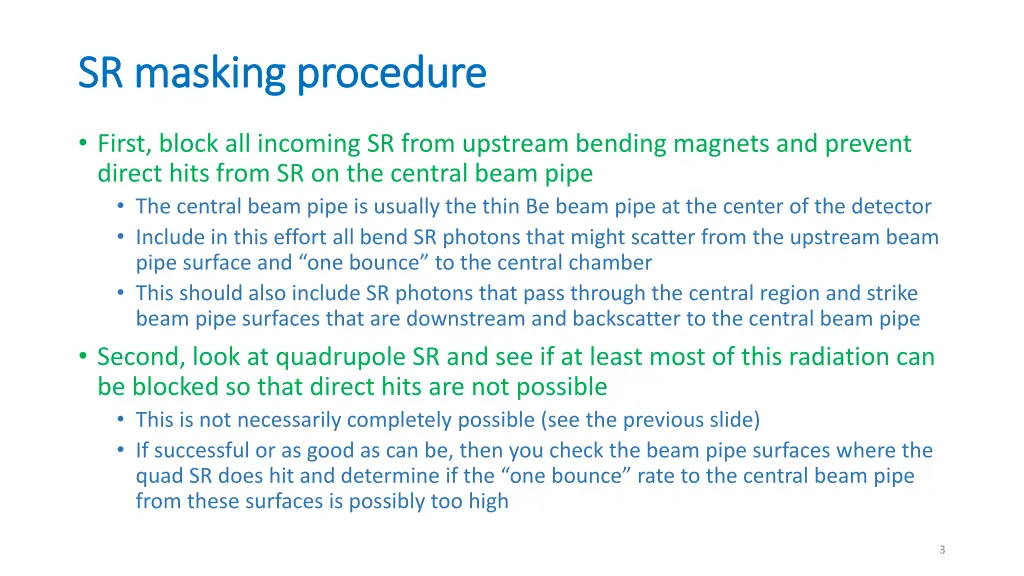 sr masking procedure sr masking procedure