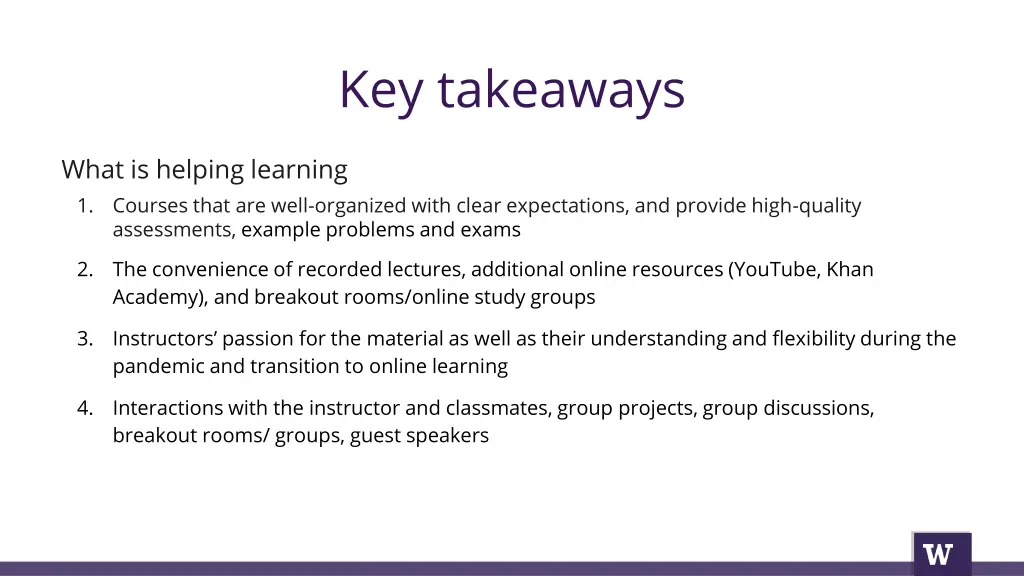 key takeaways
