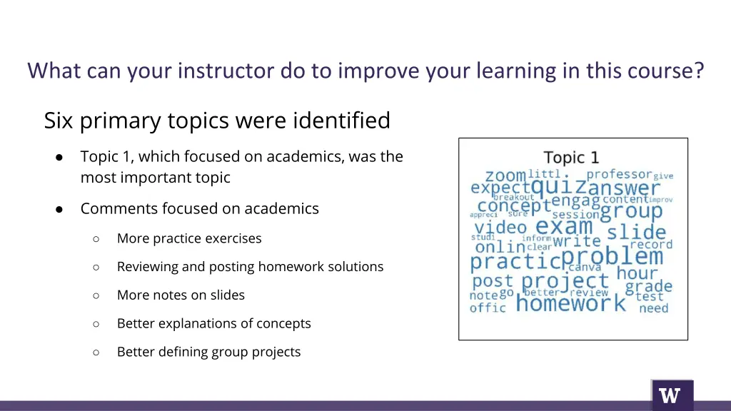 what can your instructor do to improve your