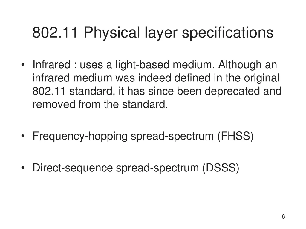 802 11 physical layer specifications