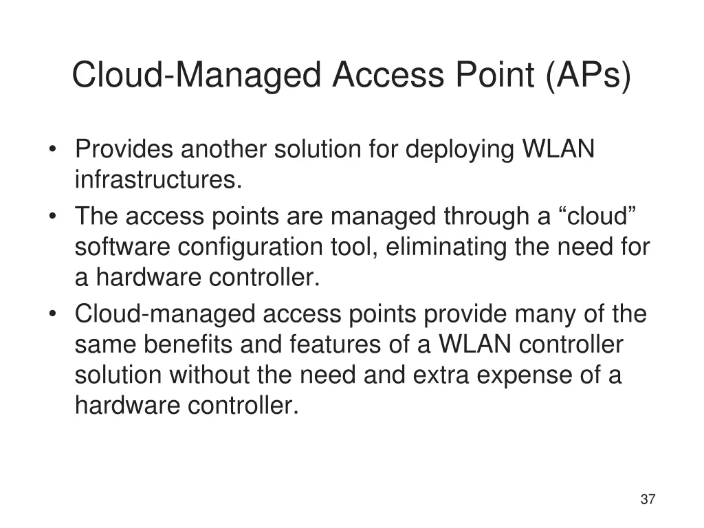 cloud managed access point aps