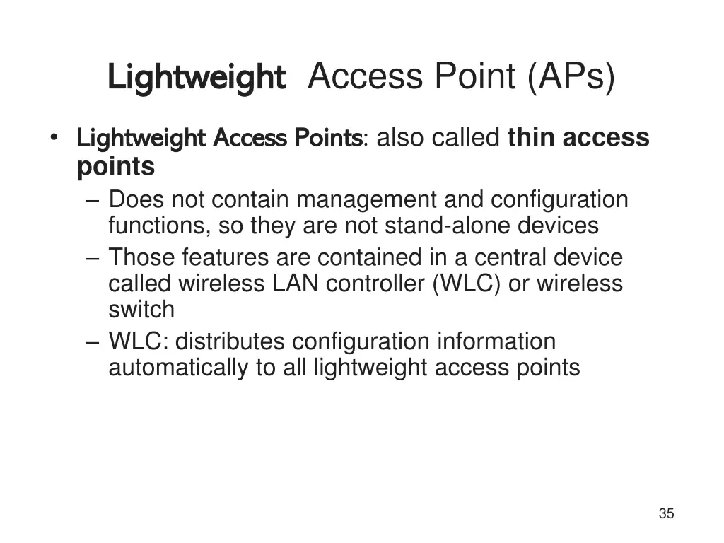 lightweight lightweight access point aps