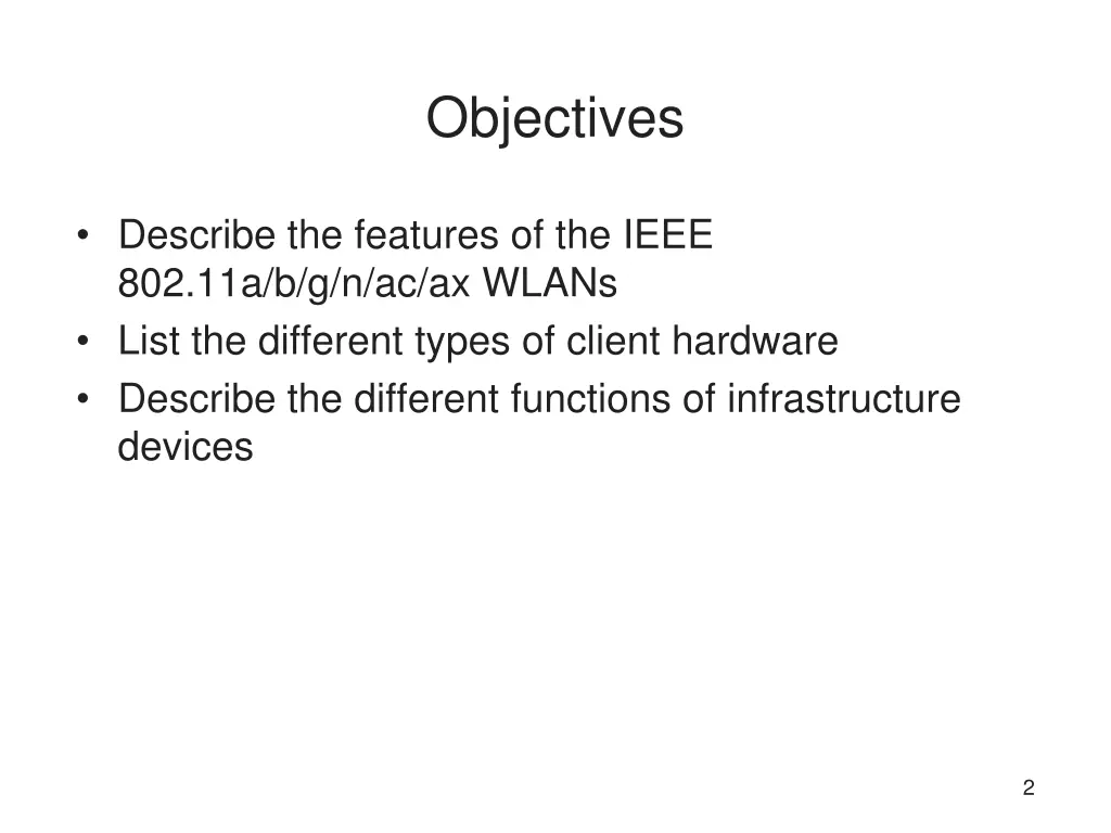objectives