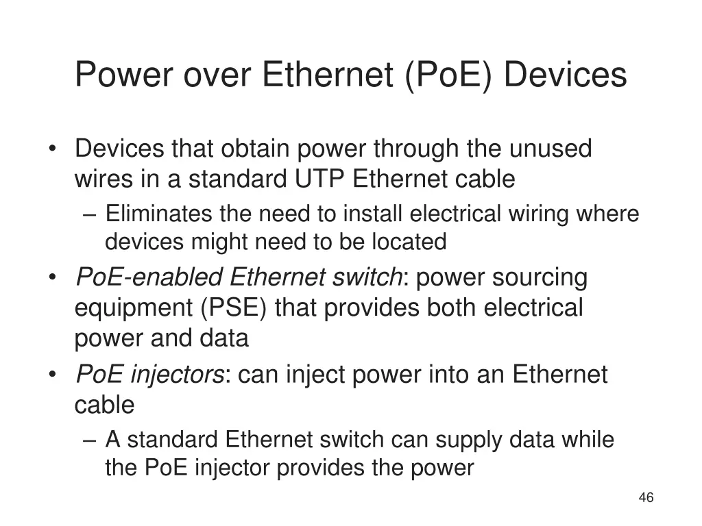 power over ethernet poe devices