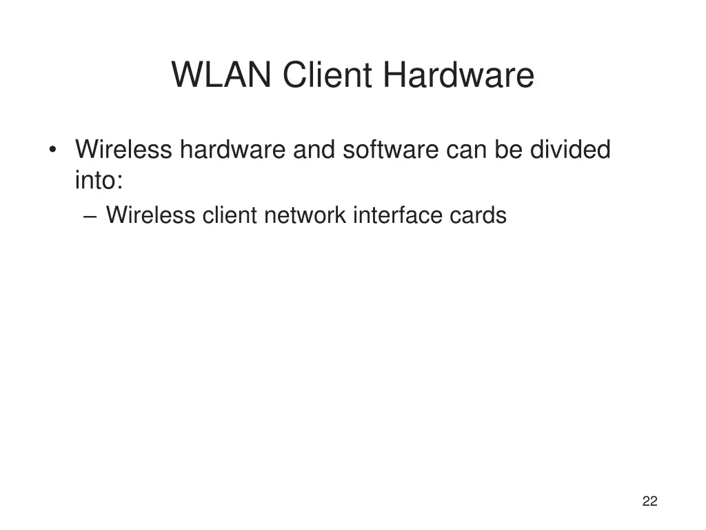wlan client hardware