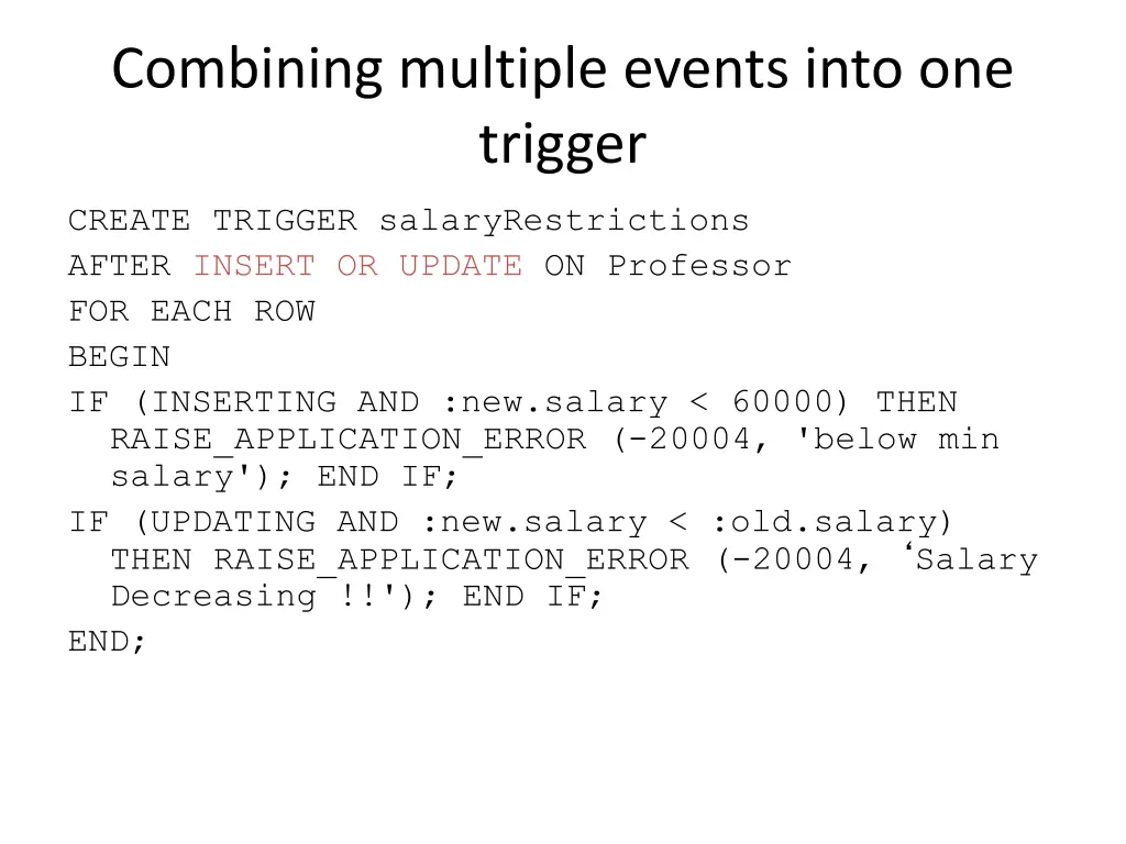 combining multiple events into one trigger