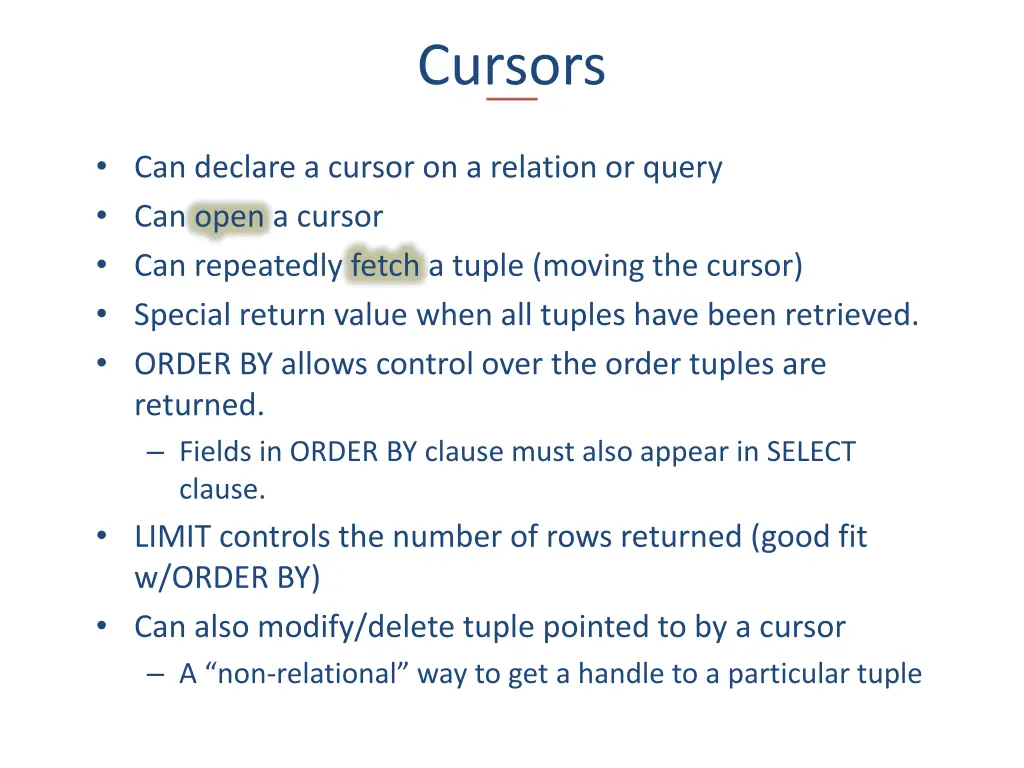 cursors
