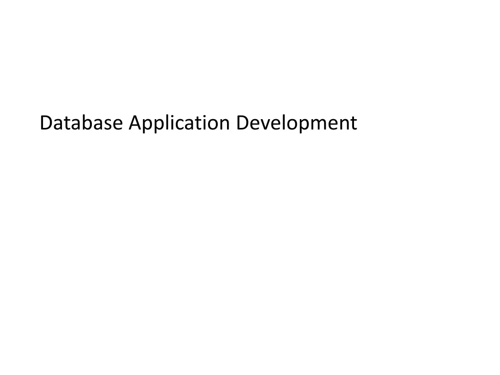 database application development