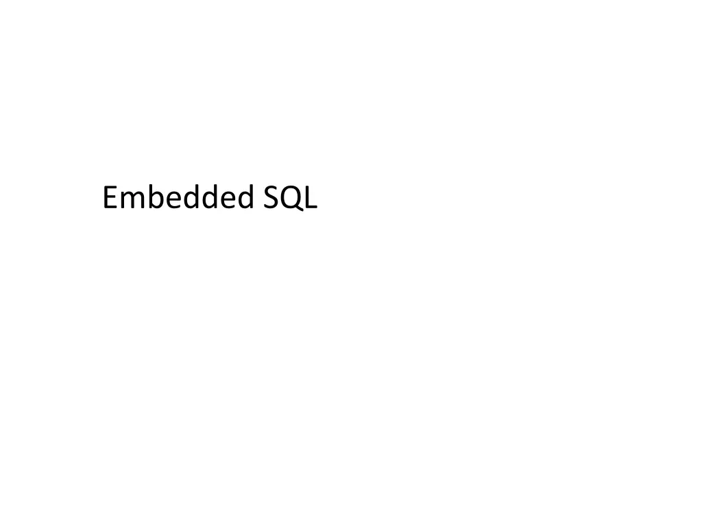 embedded sql