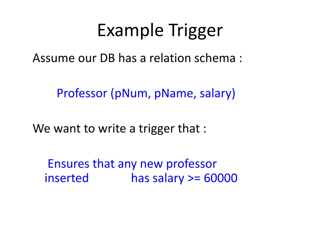 example trigger