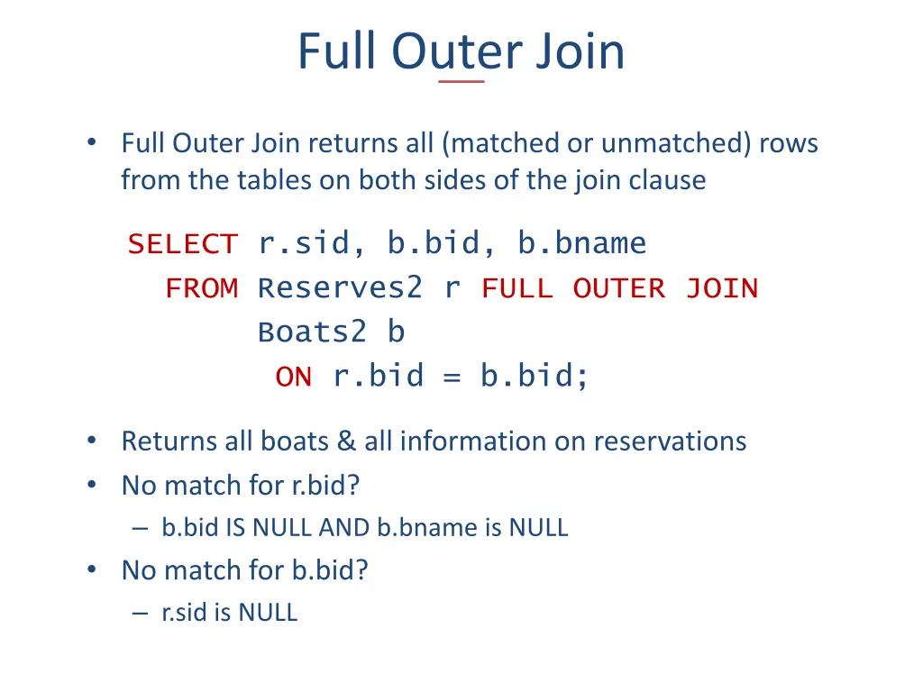 full outer join