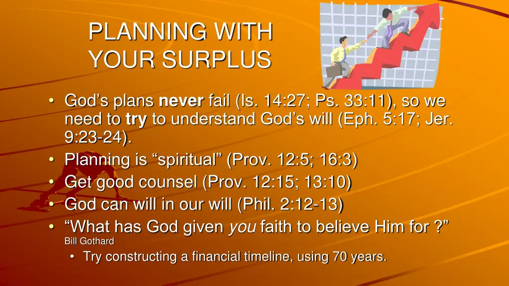 planning with your surplus