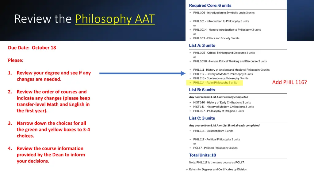 review the philosophy aat