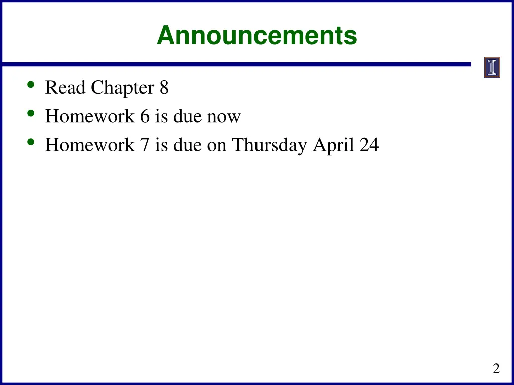 announcements