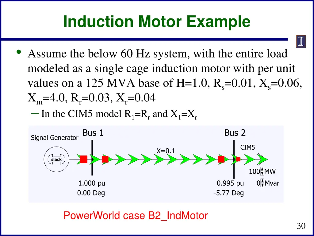 induction motor example