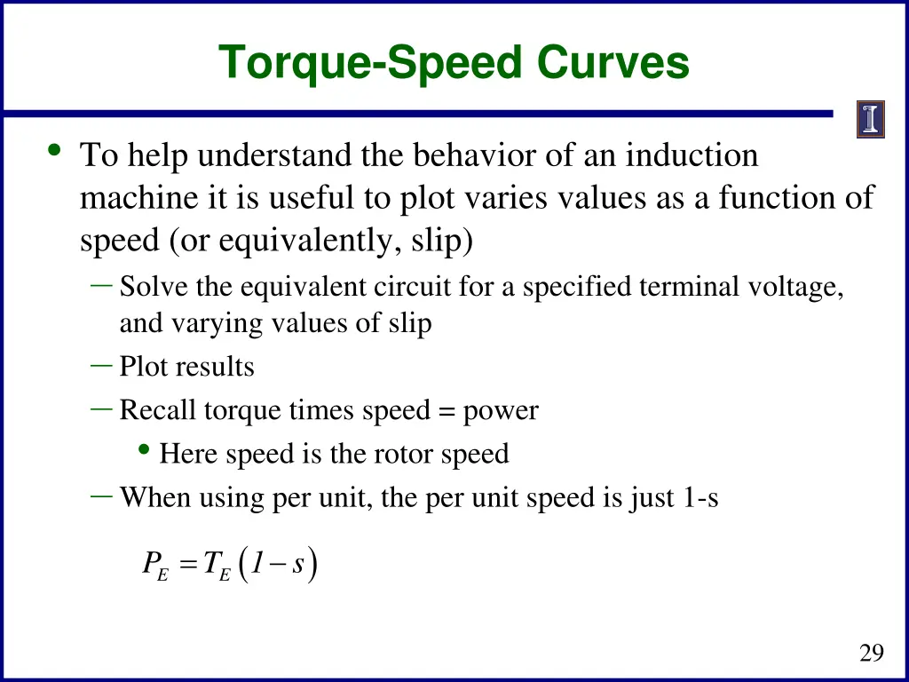 torque speed curves