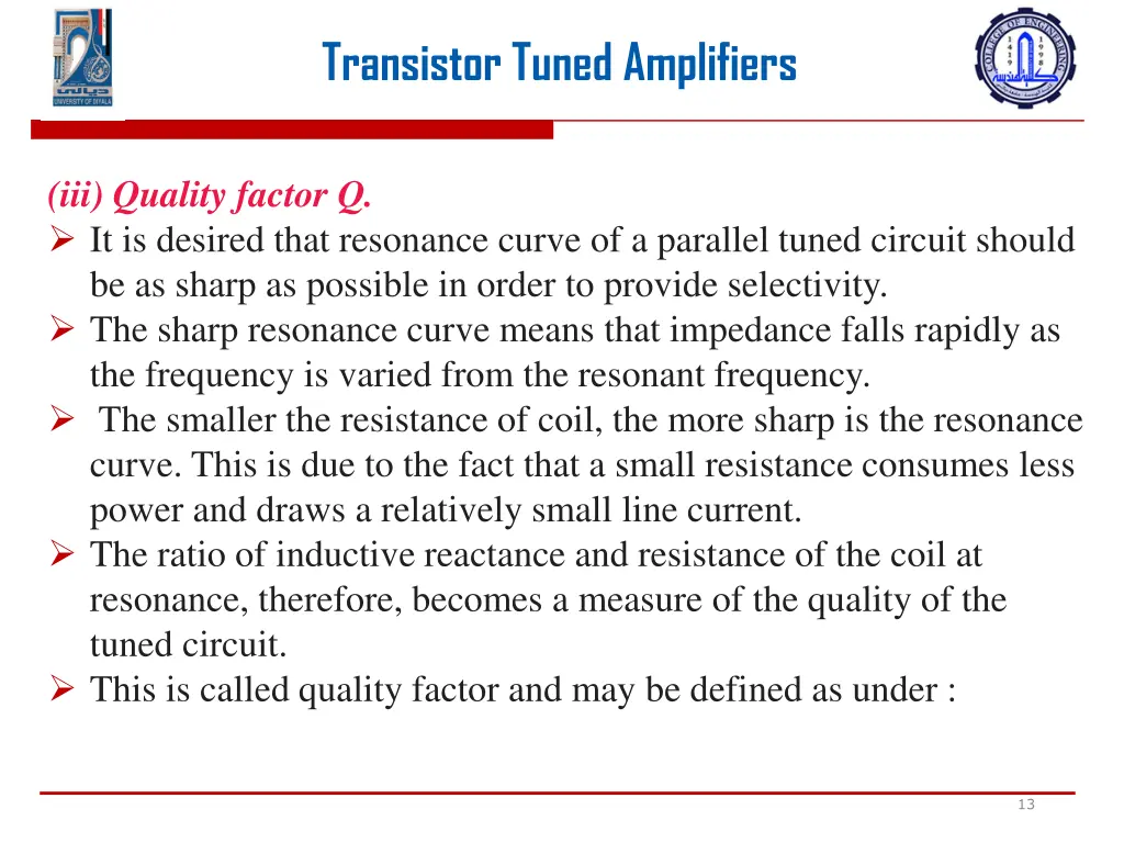 transistor tuned amplifiers 11
