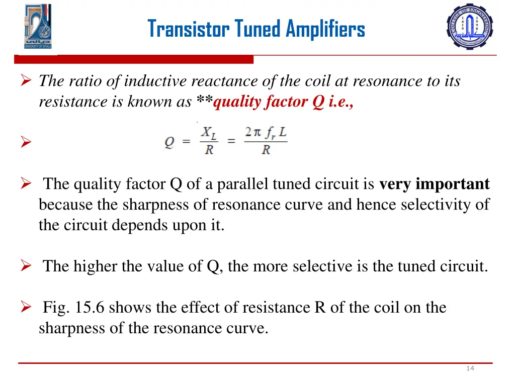 transistor tuned amplifiers 12