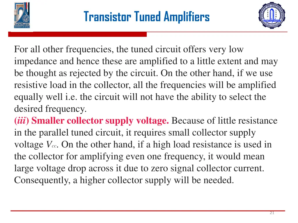 transistor tuned amplifiers 19