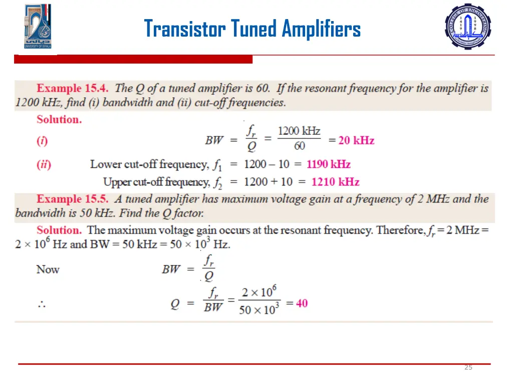 transistor tuned amplifiers 23