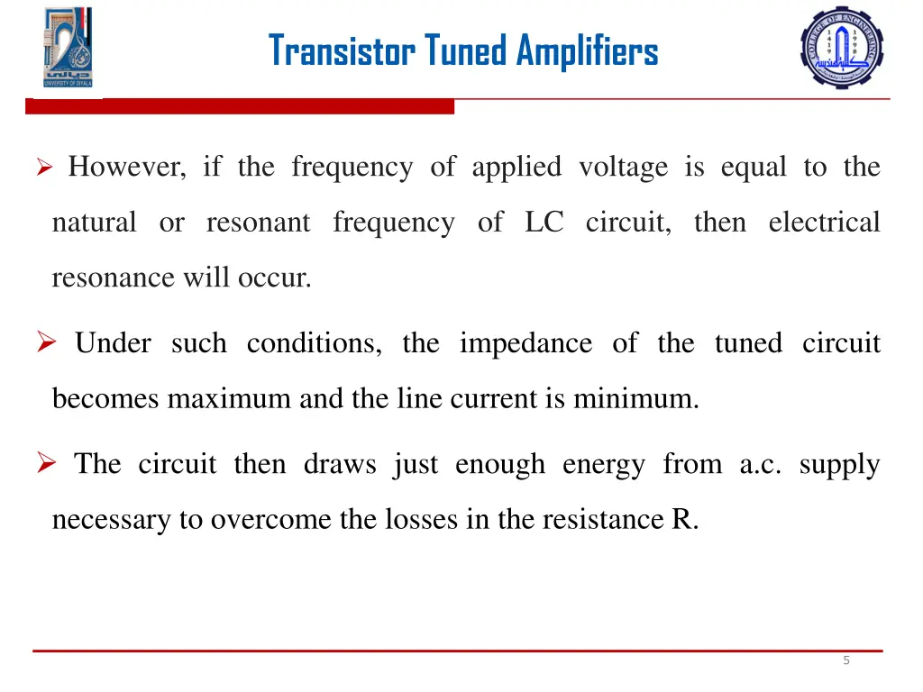 transistor tuned amplifiers 3