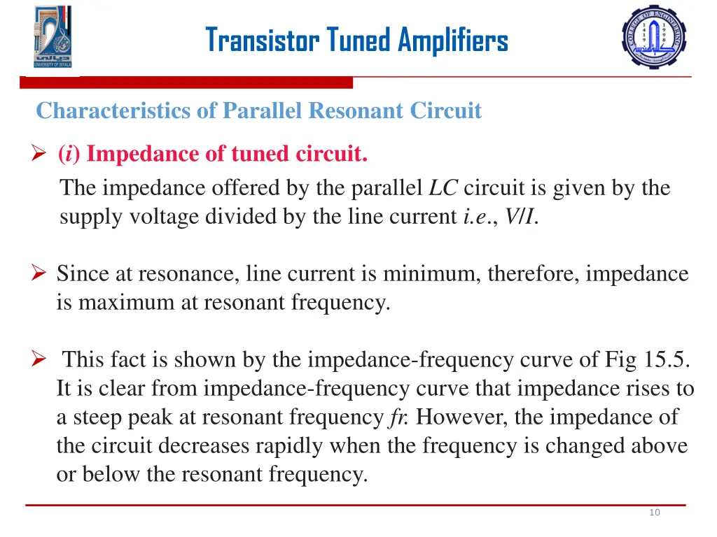 transistor tuned amplifiers 8