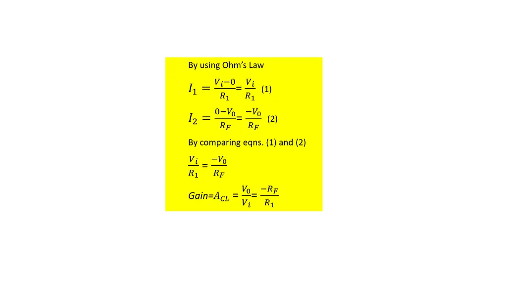 by using ohm s law