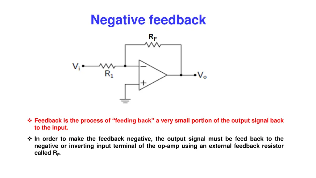 negative feedback