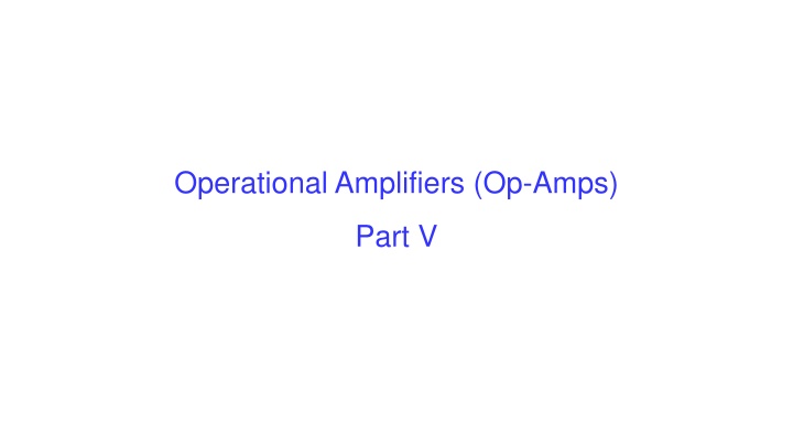 operational amplifiers op amps
