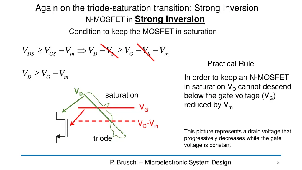 again on the triode saturation transition strong