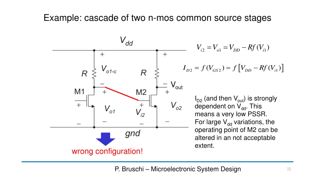 example cascade of two n mos common source stages