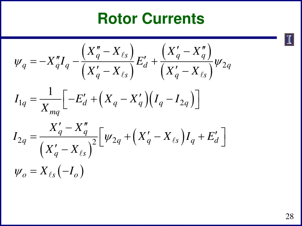 rotor currents 1