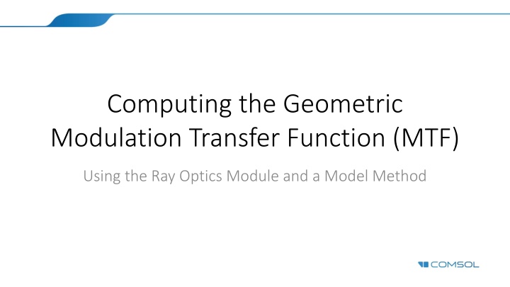computing the geometric modulation transfer