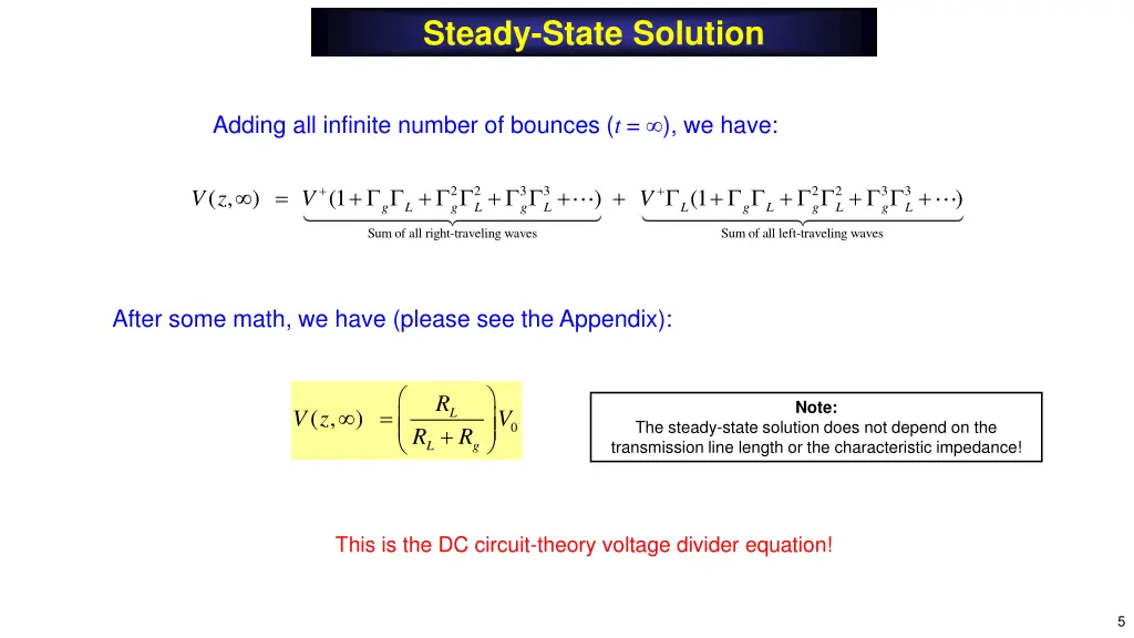 steady state solution