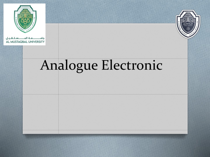 analogue electronic