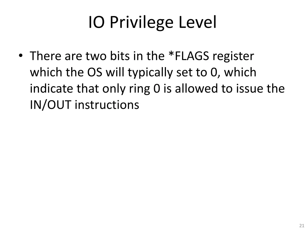 io privilege level
