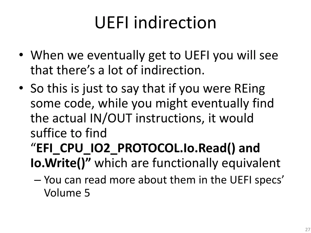 uefi indirection