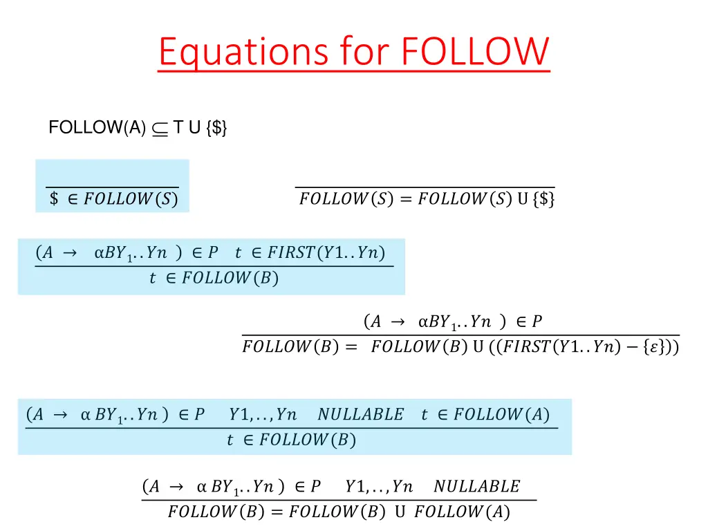 equations for follow
